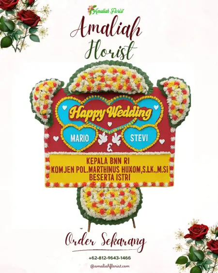 Papan Bunga Pernikahan Way Nukak